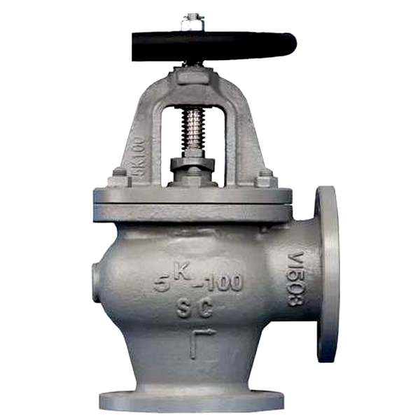 Marine valve Flange F7312 JIS 5K Cast Steel Angle valve