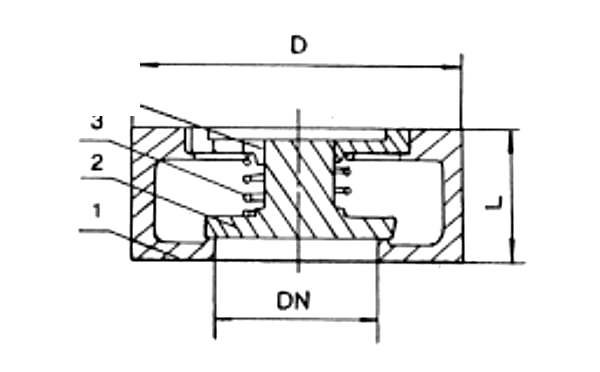 Marine WAFER TYPE VERTICAL LIFT CHECK VALVE HDJV26-00