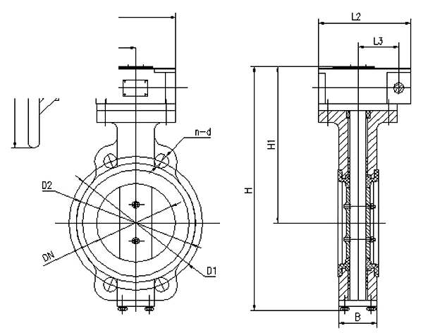 Marine Concentric Wafer Type Worm Gear Operated Butterfly Valve（F） HD 531