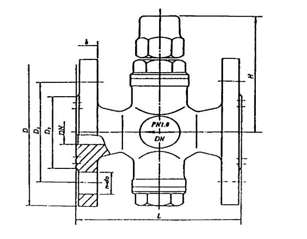 Marine Falnge Type Thermostatic Trap Valve HDJV22-00-1