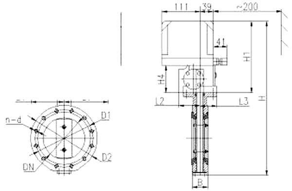 Marine Concentric Flange Type Hydraulic Operated Butterfly Valve（E） HD 5314