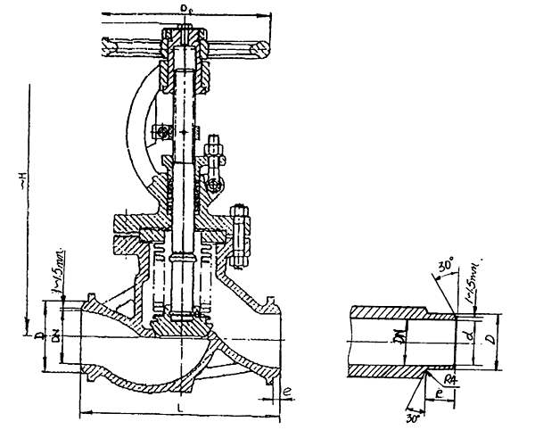 Marine 1.6 MPa &2.5 MPa 4.0 Mpa Butt Welding Straight Globe Valve HDMV66-00