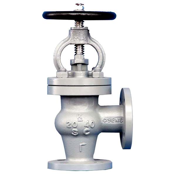 Marine valve Flange F7314 JIS 20K Cast Steel Angle valve