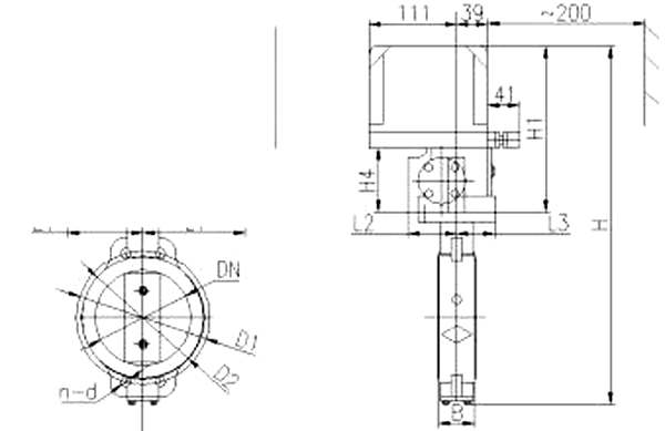 Marine Concentric Wafer Type Hydraulic Operated Butterfly Valve（E） HD 531