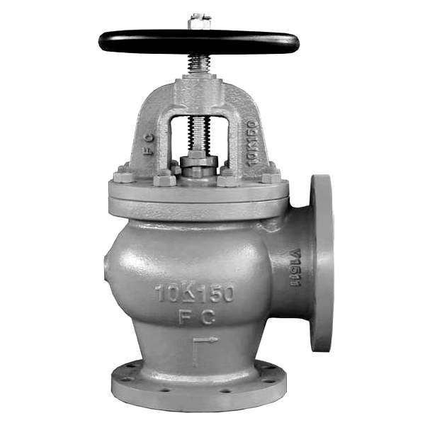 Marine valve Flange F7308 JIS 10K Cast Iron Angle valve