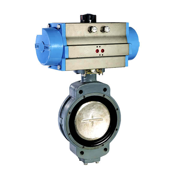 Marine Double Eccentric Pneumatic Actuator Butterfly Valve GB/T3037-94 Q Type