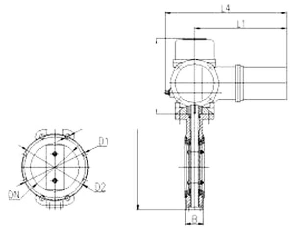 Marine Concentric Wafer Type Electric Operated Butterfly Valve （D） HD 531