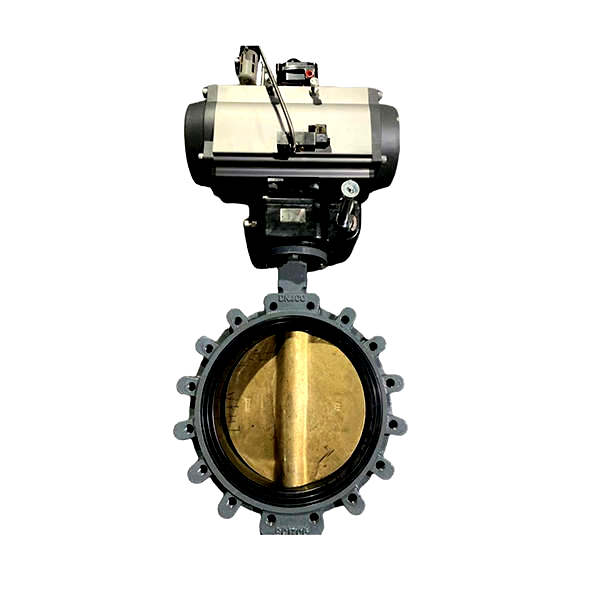 Marine Butterfly Valve Lug Type Pneumatic With Worm Gear Manual Operated