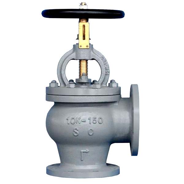 Marine Valve Flange F7320 JIS 10K Cast Steel Angle Valve