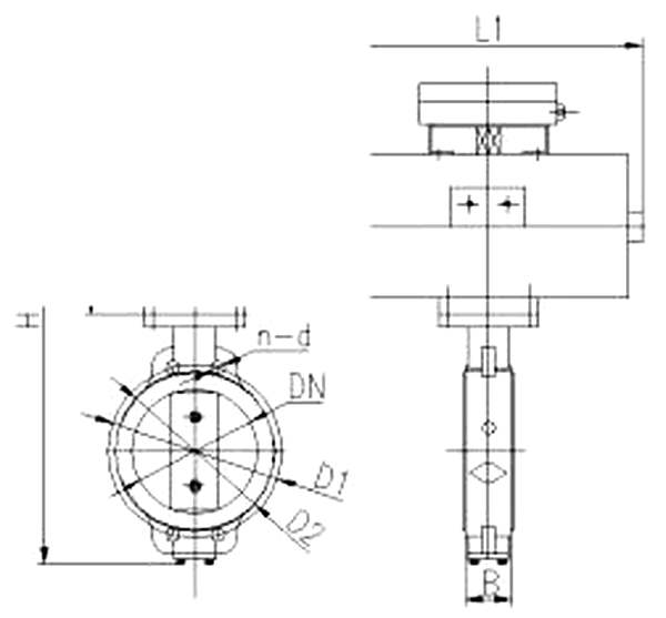 Marine Concentric Wafer Type Pneumatic Operated Butterfly Valve （C） HD 531