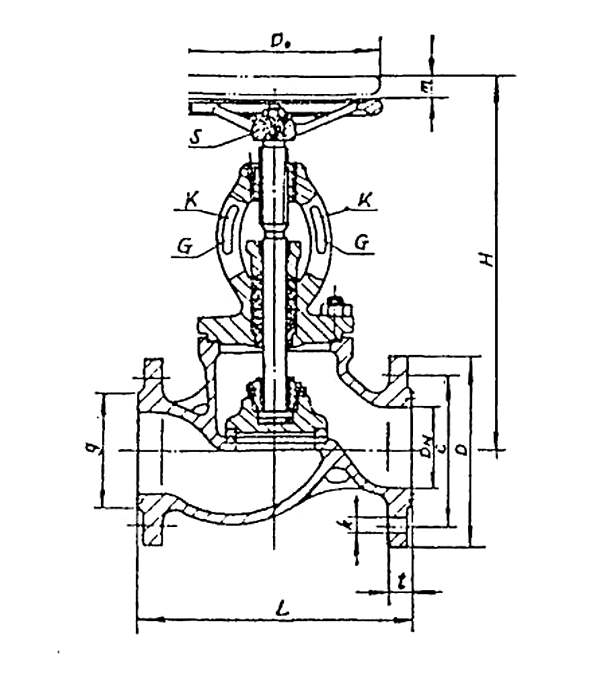 Marine PN3.0 Mpa Flange Cast Steel Air Stop Valve HDMV30-00