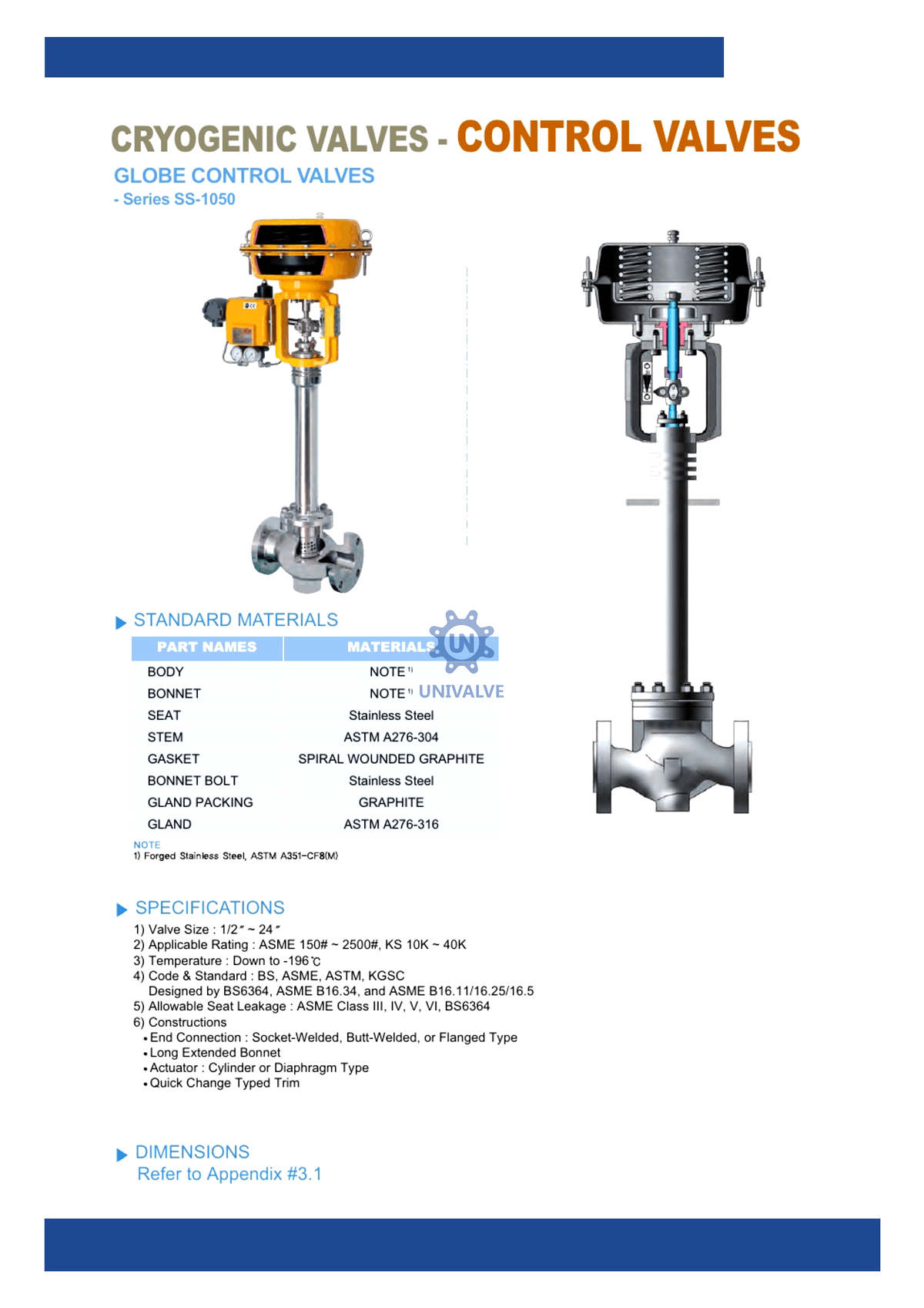 Marine Cryogenic Flow Control Valve Flange Type LNG SYSTEM