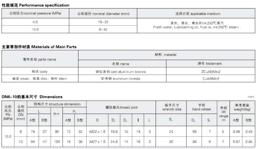 Marine Bronze Male Thread Stop Valve GB/T595-08 Angle B-Type